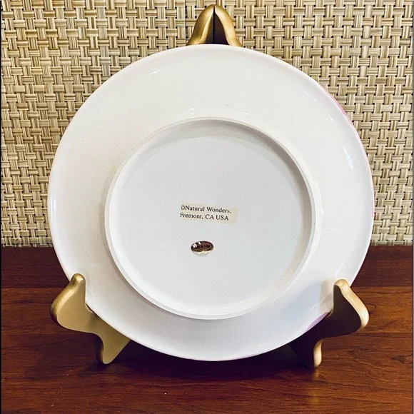 🌟HP🌟VTG 1990-2000 Set of 4 Folk Art Floral Dessert/Salad Plates - Picture 5 of 10